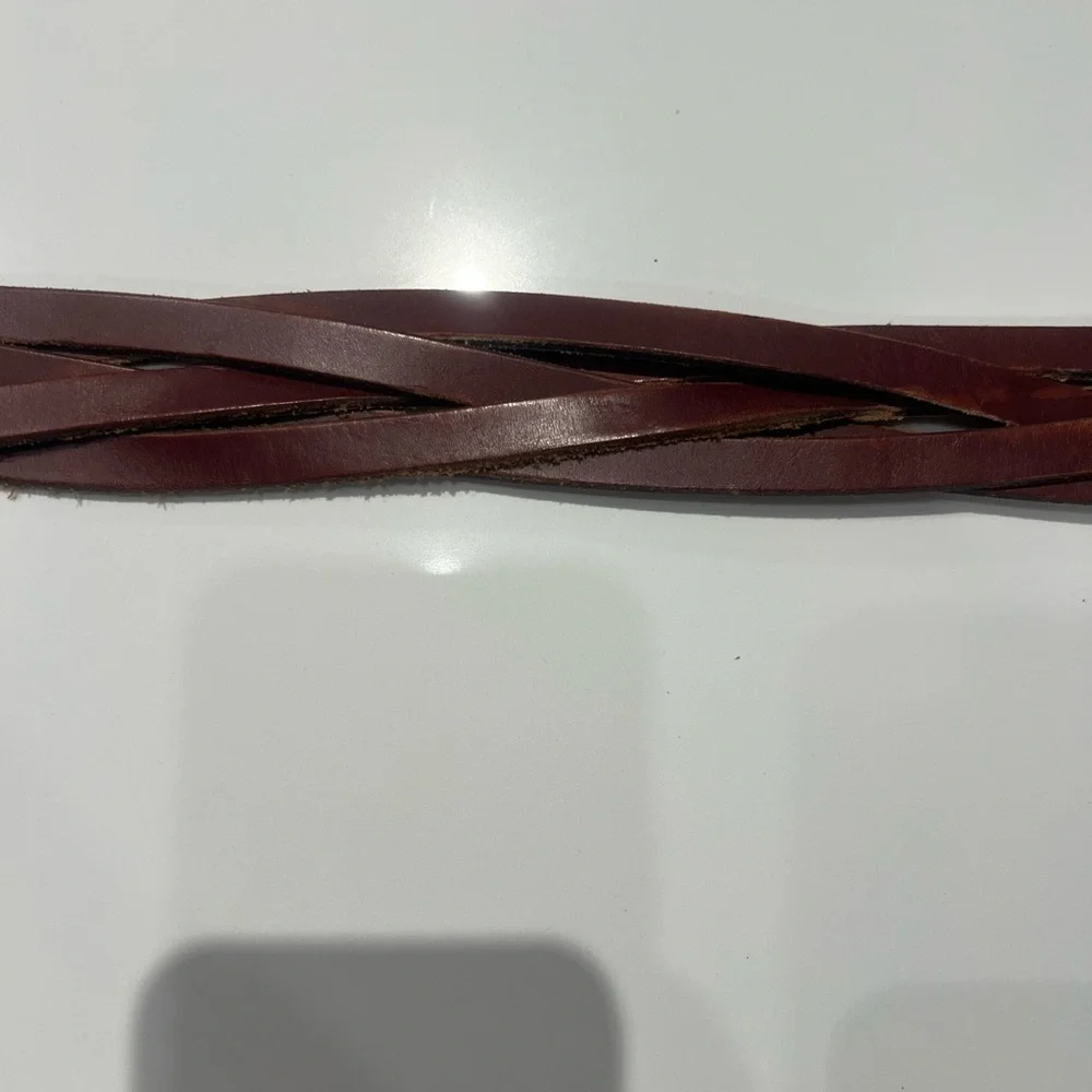 Banana Republic Braided Belt Medium Leather Brown